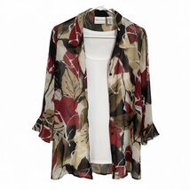 Alfred Dunner Women’s Sheer Floral Button Front Blouse Size 18W - $16.20