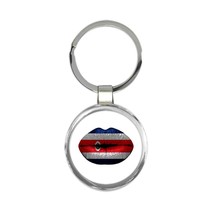 Lips Costa Rican Flag : Gift Keychain Costa Rica Expat Country - £6.27 GBP