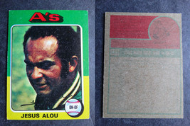 1975 Topps Mini #253 Jesus Alou Oakland Athletics Error Oddball Baseball Card - £3.91 GBP