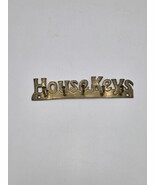Vintage Solid Brass House Keys 5 Key Hook India - $23.69
