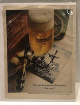 Lot 2 Heineken Tastes Tremendous Live Without Heineken But Why Vintage Ad - £6.97 GBP