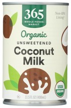 4/26 (Case of 12) 365 by Whole Foods Market, Organic Coconut Milk, 13.5 ... - $22.76