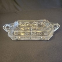 Vintage 1940s New Martinsville Glass Company Prelude Etched Divided Reli... - £11.07 GBP