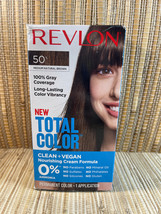 Revlon Total Color Cream Formula Hair Color Vegan #50 Medium Natural Brown - £19.38 GBP