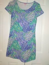Lilly Pulitzer Blue Current Fantasea  Tammy Dress  Size Xs - £46.66 GBP