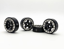 1.0" Aluminum B-Type Beadlock Wheels Silver/Black (4) - £35.29 GBP