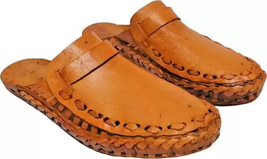 Mens Kolhapuri Leather chappal Jesus BOHO ethnic Sandals US size 7-12 HT15 - £31.71 GBP