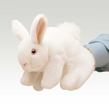 White Bunny Rabbit Puppet - Folkmanis (2048) - £12.22 GBP