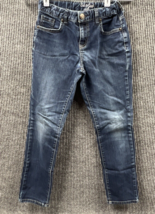 Cat &amp; Jack Jeans Girls Skinny Size 10 Plus Blue Denim Pant Adjustable Wa... - $12.37