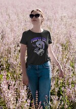 Unisex Women&#39;s T-shirt, Floral Design, Purple, basic colors, premium style - $25.16+