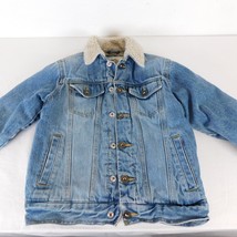Route 66 Denim Jacket Youth Small 6/7 Faux Fleece Lined Quilted Sleeves FLAW - £7.79 GBP