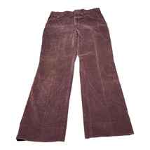 Thomson Corduroy Pants Women&#39;s 36 Waist Brown Slash Pockets High-Rise Wi... - $24.18