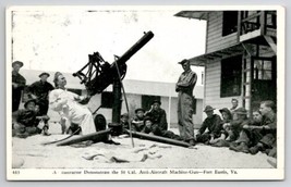 Fort Eustis VA Instructor Demo 50 Cal. Anti Aircraft Machine Gun Postcard E45 - £11.78 GBP