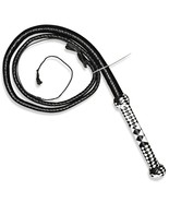 Genuine Cowhide Leather Bullwhip 04 Feet Long Black 12 Plaits Heavy Duty... - $48.00