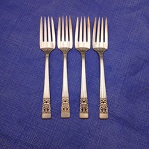 Oneida Community Coronation 1936 Set 4 Salad Fork 6.25&quot; Antique Silverplate - €28,06 EUR