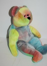 TY Beanie Babies Teddy Bear Peace Plush Stuffed Tie Dye Colors Blue Soft... - $16.00