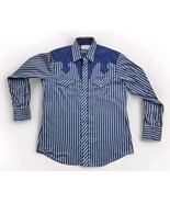 Kenny Rogers Karman Shirt Mens Large Blue Pearl Snap Western Cowboy Made... - €22,31 EUR