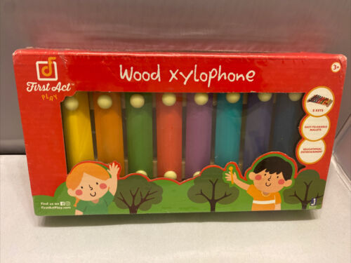 8 Key Wood Xylophone Tuned Instrument Toy 2 Mallets Kids First Act Play - $11.98