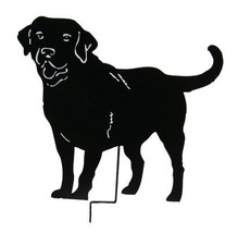 Labrador Retriever Garden Stake or Wall Hanging, Memorial, Black, Hanging, Yello - £36.37 GBP