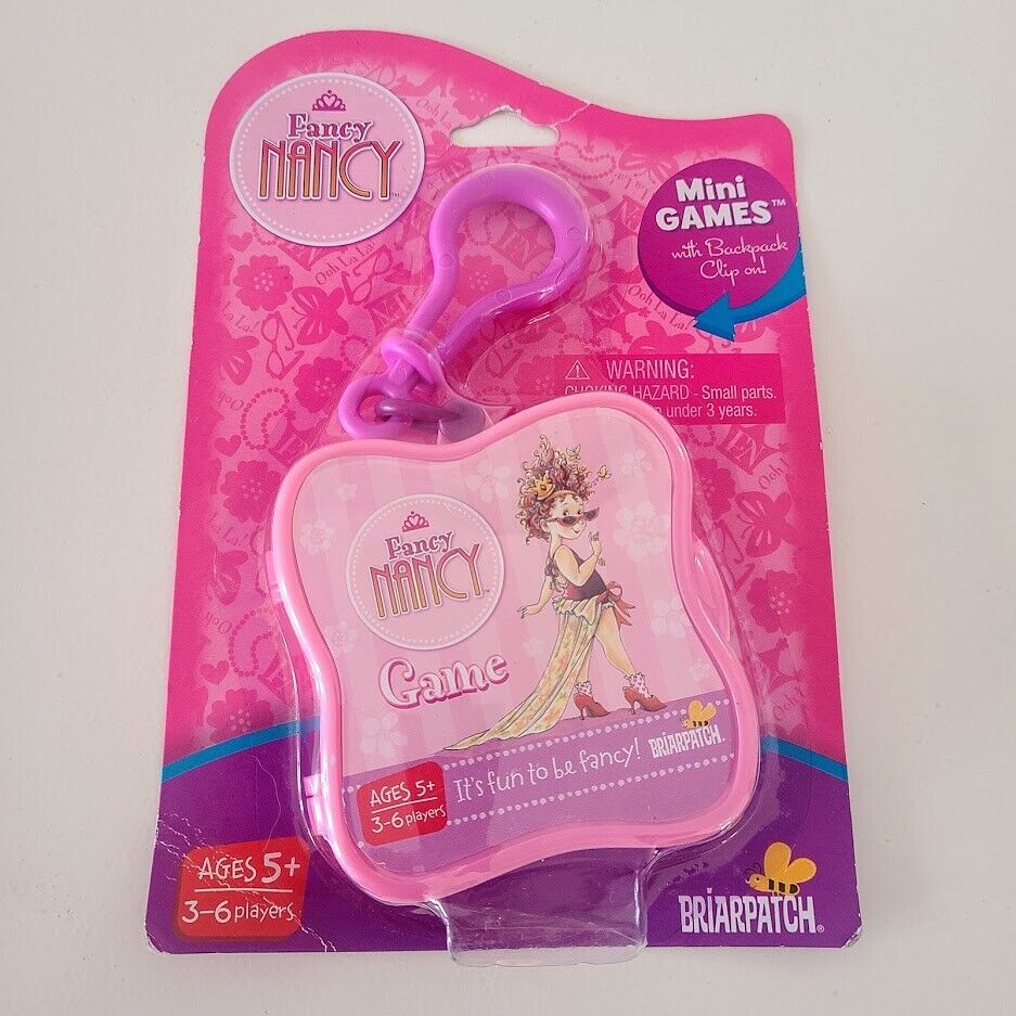 FANCY NANCY Mini Card Game Toys w/ Backpack Clip 48 Cards BRIARPATCH 2011 Sealed - $9.85