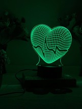 Night Light For Valentine&#39;s day Gift , Life Line Heart Shape 3D Illusion Night L - £23.29 GBP