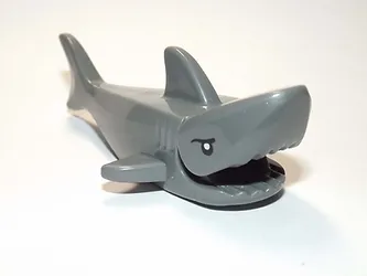 Ktoys Shark Grey Animal Fish Medium Toys Minifigure - £5.72 GBP