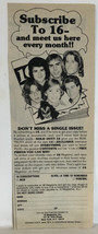 vintage 16 Magazine Subscription Order Form Print Ad Advertisement Kiss pa1 - £6.21 GBP