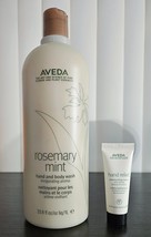 Aveda Rosemary Mint Hand And Body Wash 33.8 oz + Aveda Hand Cream 0.85oz - $64.55