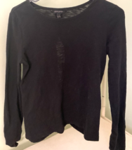 Banana Republic Womens Black Long Sleeve Open Back Shirt Size Small - $5.99
