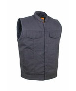 Mens Black Denim Motorcycle  Zipper &amp; Button Snap Front Closure Gun Pock... - $115.02 CAD+