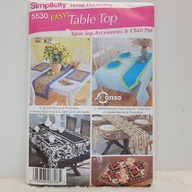 Simplicity 5530 Pattern Table Top Accessories and Chair Pad Uncut 15 PIECES - €5,96 EUR