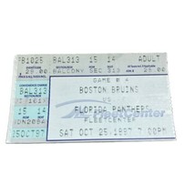 Panthers v Boston Bruins Hockey ticket stub Oct 25 1995 Samsonov 1st Career Goal - £18.68 GBP