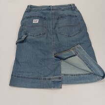 LEE Workwear Mid Rise Medium Denim Skirt Size 2M (36×22) Stretch Slit 112344209 image 15