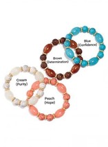 AVON &quot;NATURES PATH&quot; STRETCH BRACELET (BROWN - DETERMINATION) ~ NEW SEALE... - $14.89