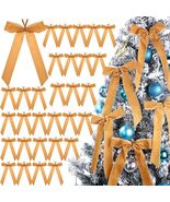 Riceshoot 30 Pcs Velvet Christmas Bow Khaki 6.3x11 Inch Rustic Decor - €12,20 EUR