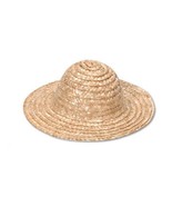 Straw Woven Round Doll Hat 9&quot; Darice #2814 - $2.75