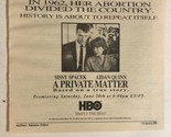 A Private Matter Tv Movie Print Ad Vintage Sissy Spacek Aiden Quinn TPA3 - £4.66 GBP