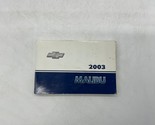 2003 Chevrolet Malibu Owners Manual OEM A02B25020 - £24.59 GBP