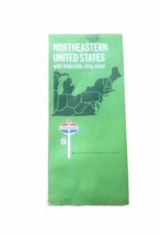 Northeastern United States Standard Oil Vintage Green Map 1970 - £4.33 GBP
