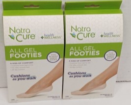 Natra Cure All Gel Footies 1 Pair Women&#39;s Size 7-10 Men&#39;s 5-9 Two Pack New - £18.13 GBP
