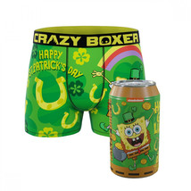 Crazy Boxer SpongeBob SquarePants St. Patrick&#39;s Day Boxer Briefs Green - £17.56 GBP