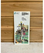 Vintage Quebec Tourist Map 1984 Canada - £24.12 GBP