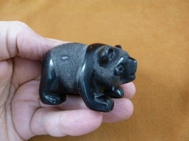 (Y-PAND-WA-700) Walking Panda Bear Bears Black Onyx Stone Gemstone Gem Figurine - £18.67 GBP