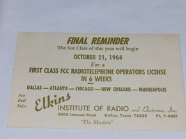 Radio Station Khul Fm Texas Postcard Usa 1964 Abraham Lincoln - £13.85 GBP