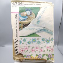 Vintage Sewing PATTERN Simplicity 4736, Embroidery Transfer Craft 1963 2in Flora - £9.92 GBP
