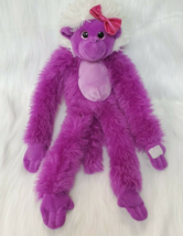 Wild Republic Hanging Girl Monkey Purple White Girl Plush 19" Stuffed Toy B225 - $16.99