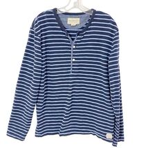 Denim Supply Ralph Lauren Striped T-Shirt L Blue &amp; White 100% Cotton - $16.82