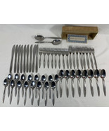 50 Pc Superior Stainless USA RADIANT ROSE - Service For 8+ 2 Serving Spoons - €86,61 EUR