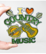 I Love Country Music Suncatcher Faux Stained Glass Ornament 3.75 x 3.5&quot; ... - $192.73 MXN