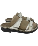 NAOT Women&#39;s Double Strap Sandal Slide White w/ Silver Size 38, US 8 - €40,57 EUR